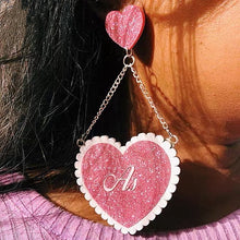 Load image into Gallery viewer, Bling Bling Heart Earrings
