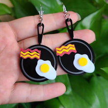 Load image into Gallery viewer, Bacon &amp; Egg Earrings
