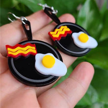 Load image into Gallery viewer, Bacon &amp; Egg Earrings
