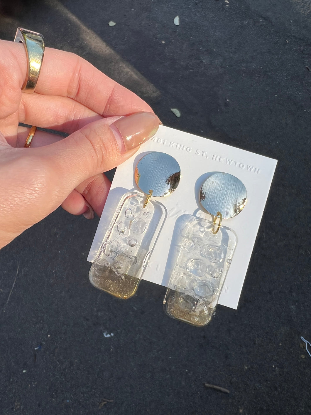 Bubble Wrap Clear Handmade Resin Earrings