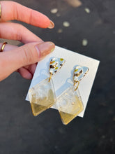 Load image into Gallery viewer, Bubble Wrap with Gold Shimmering Powder Handmade Resin Earrings
