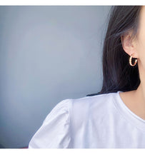 Load image into Gallery viewer, Twisted-Gold Hoop Earrings
