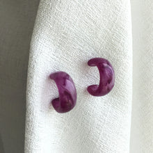 Load image into Gallery viewer, Purple Resin Earrings
