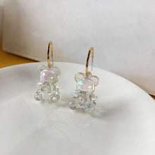 Load image into Gallery viewer, Clear Bear Earrings
