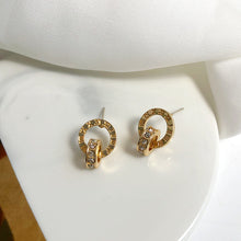 Load image into Gallery viewer, Crystal with Double Hoop Earrings
