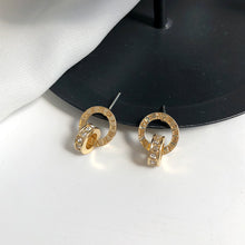 Load image into Gallery viewer, Crystal with Double Hoop Earrings
