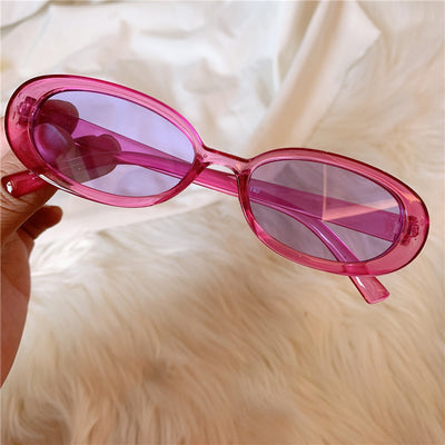 Oval Purple Lens Sunglasses