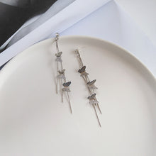 Load image into Gallery viewer, Sliver Butterfly Dangle Earrings
