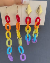 Load and play video in Gallery viewer, Handmade Rainbow Chain Earring
